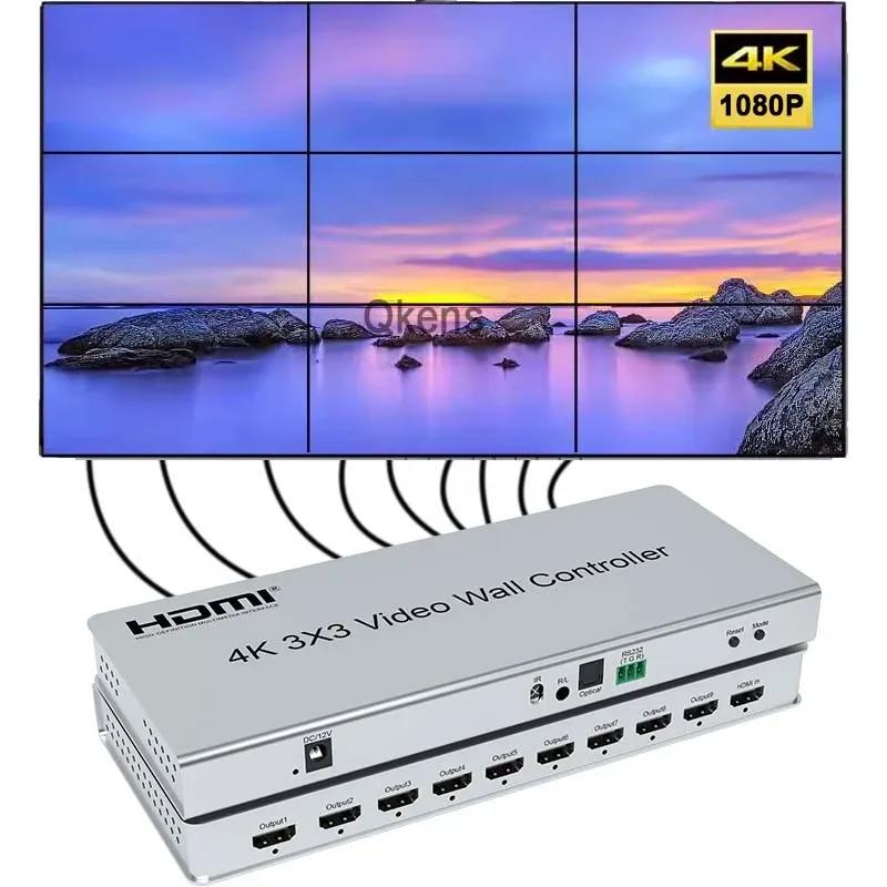 HDMI   Ʈѷ TV ö̼, ũ ƼĪ, 4K, 3x3, 1x2, 2x2, 2x3, 2x4, 3x1, 4x1, 4x2, 2, 3, 4, 6, 8, 9 TV  ö̼ μ